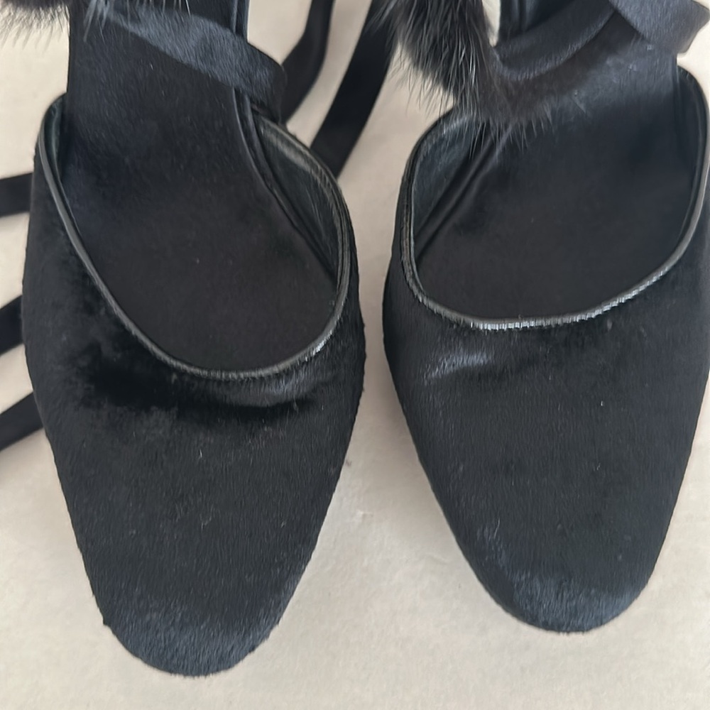 Tom Ford Gucci Mink Python Velvet Heels 7 NWT - Picture 13 of 15